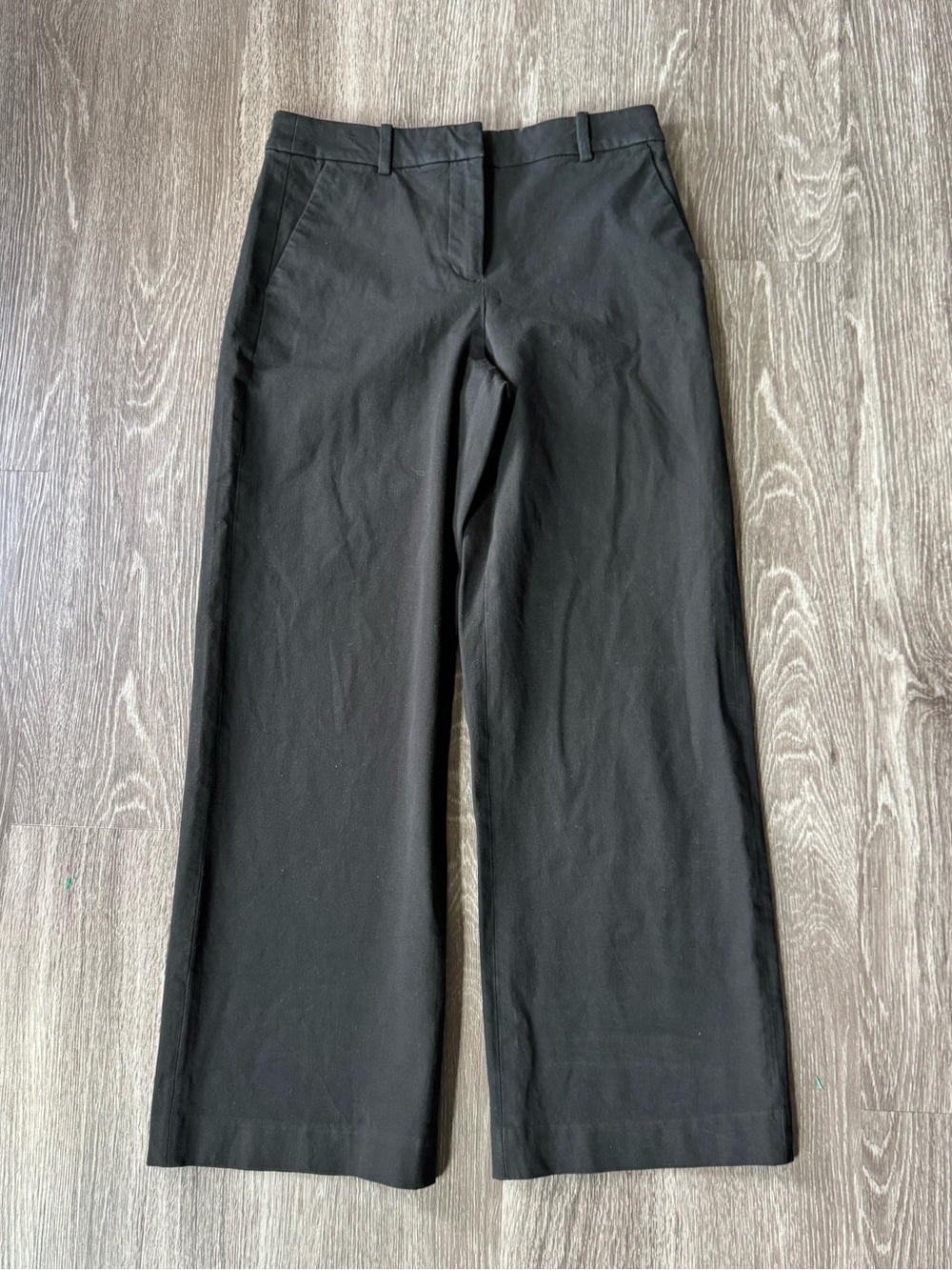 J. Crew Black 4 Remy Pant Trouser Wide Cotton Viscose Blend Work Wear Comfort